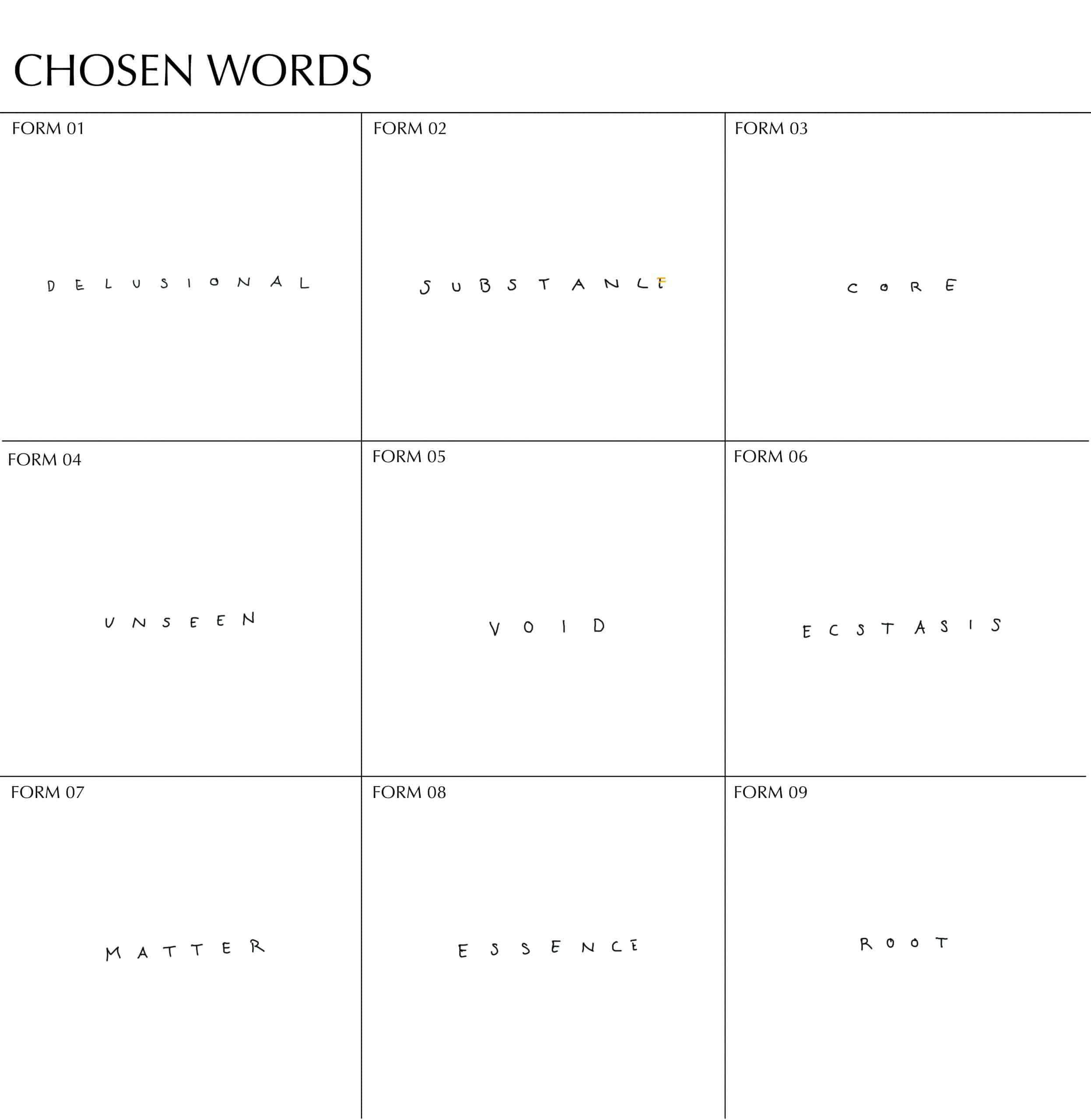 Chosen Words collection